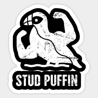 Funny Stud Puffin Sticker